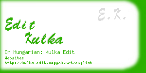 edit kulka business card